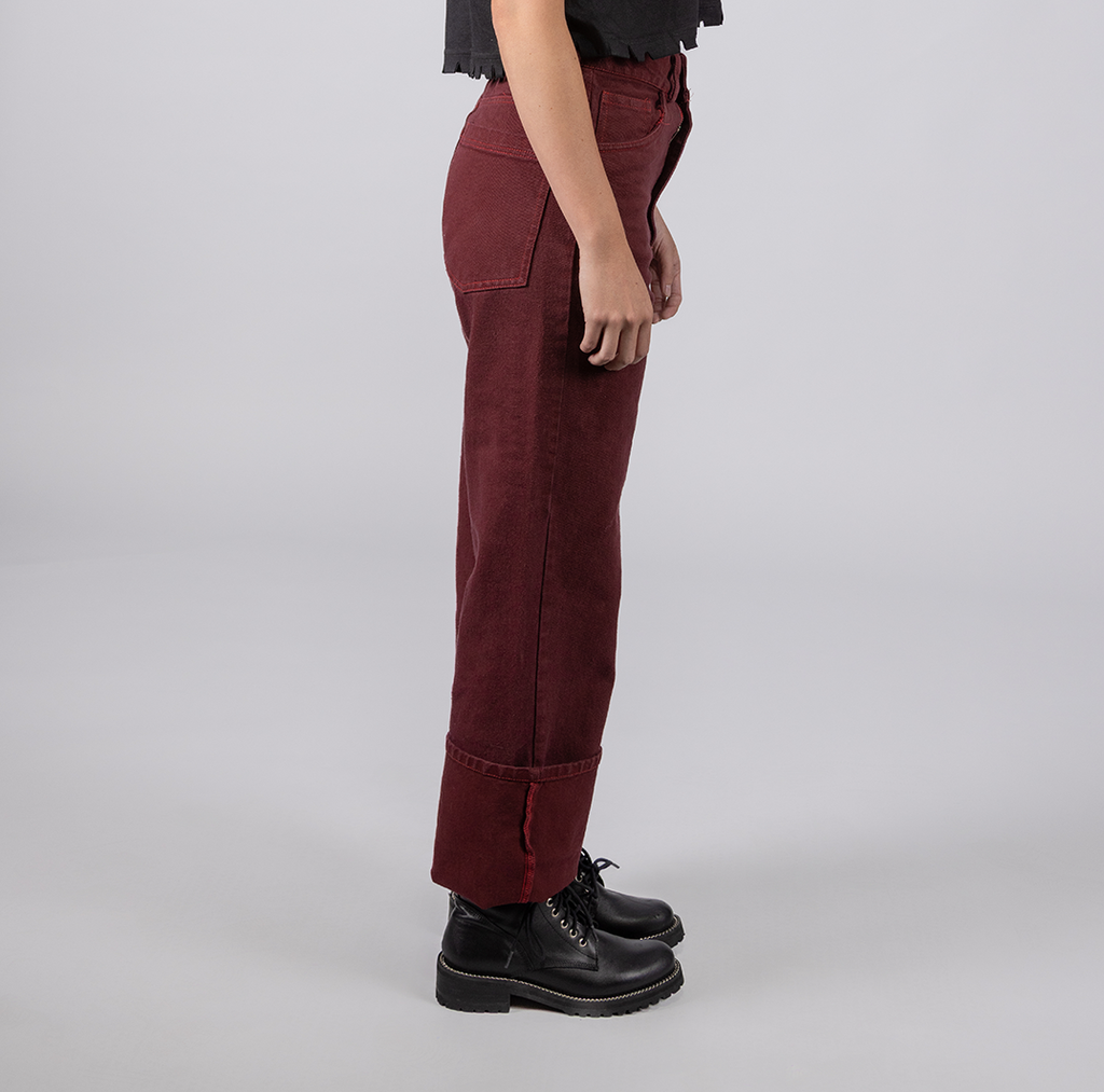 JEANS WIDE LEG ROJO