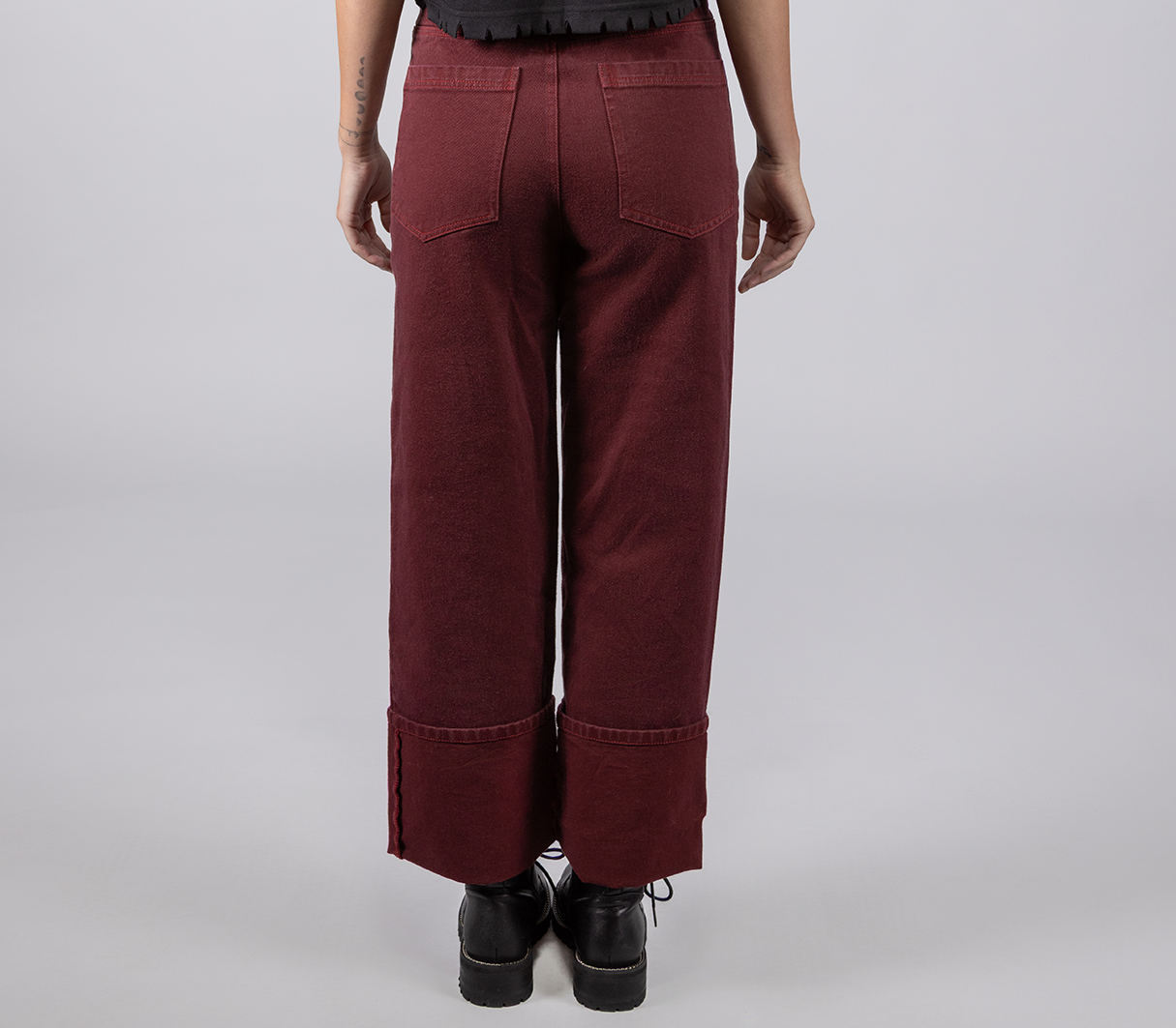 JEANS WIDE LEG ROJO