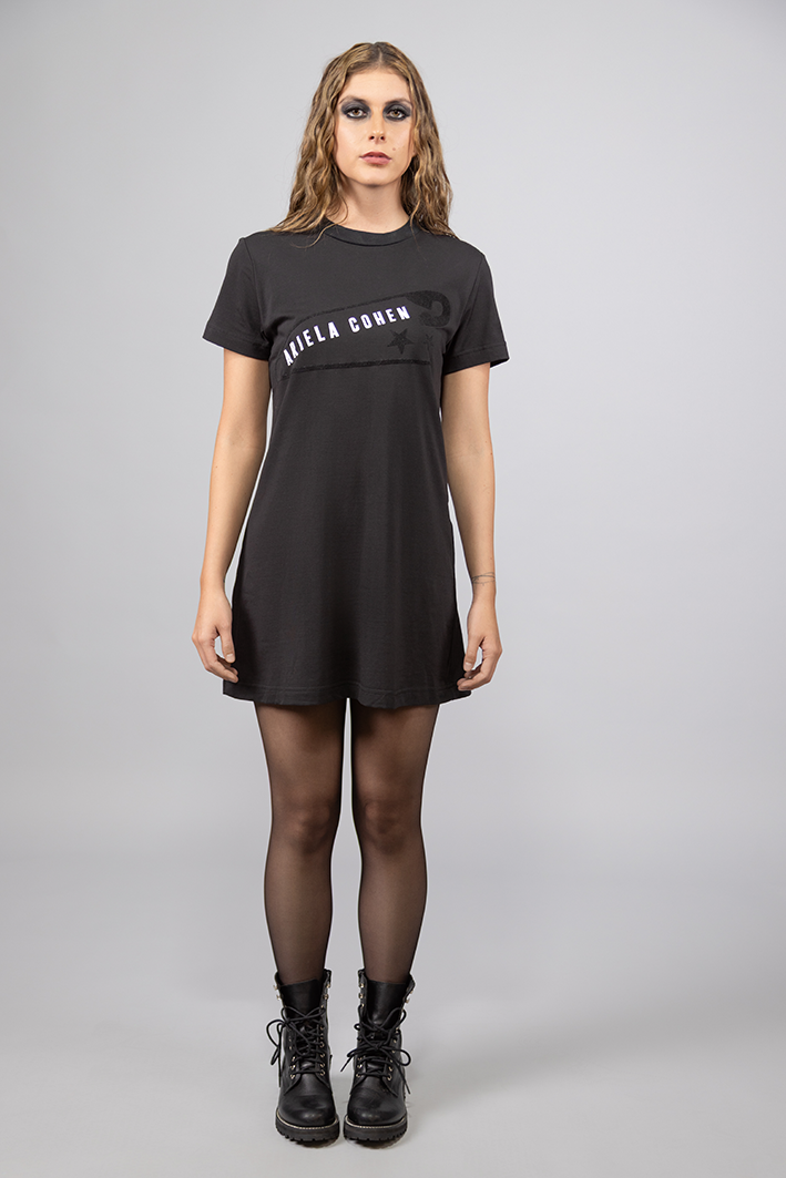 Vestido T-Shirt oversize black