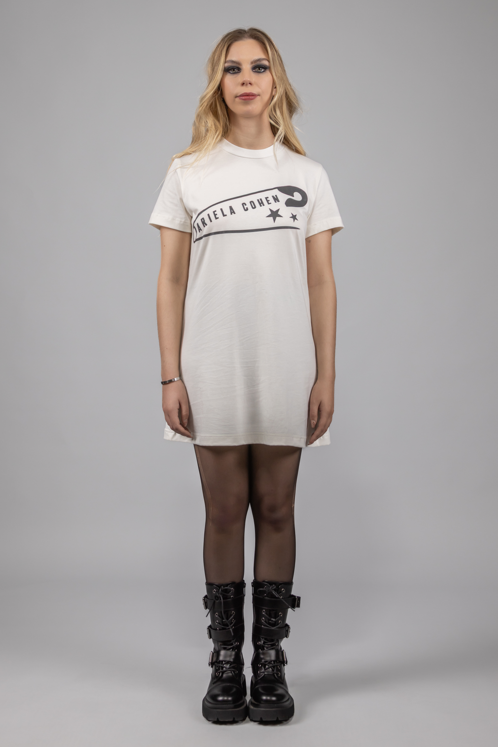 Vestido T-Shirt oversize off white