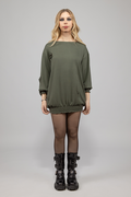 SWEATER LARGO OVERSIZE VERDE MILITAR