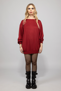 SWEATER LARGO OVERSIZE ROJO